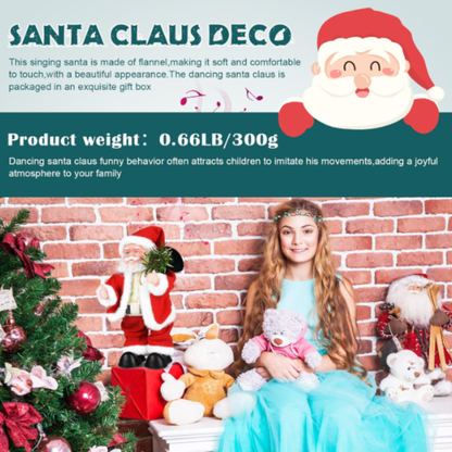 Papá Noel Bailarín Animado – Muñeco Musical con Movimiento de Caderas y Manos